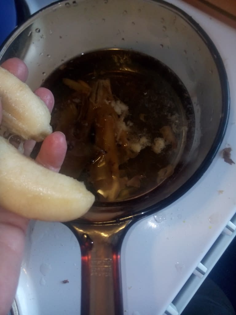 Bananskals-te mindre sött gör lika gott