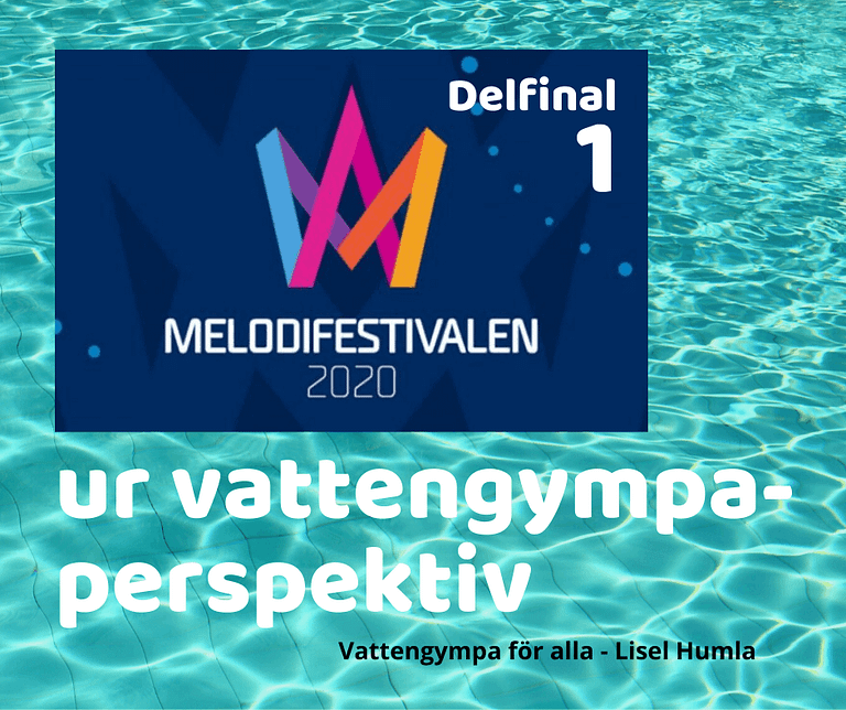 Delfinal 1 i Melodifestivalen, föranalys – vattengympa